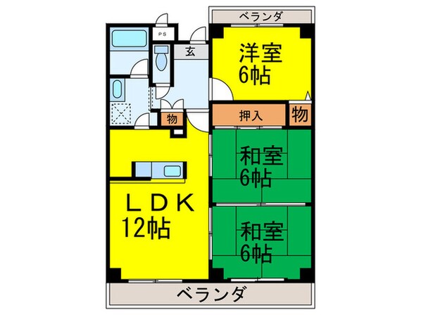 サンクレスト府中の物件間取画像